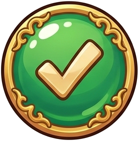 ✓